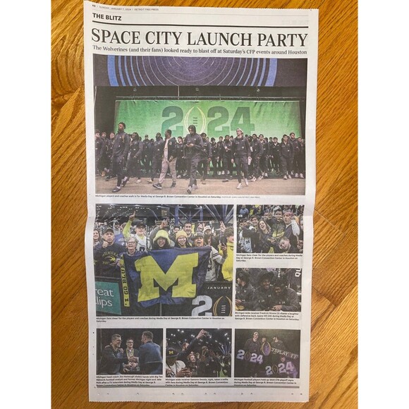Michigan Wolverines The Blitz UM Free Press newspaper 1/7/24 - Picture 3 of 3